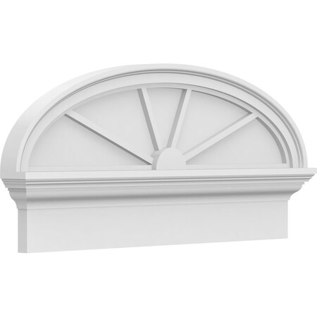 Ekena Millwork Elliptical 4 Spoke Architectural Grade PVC Combination Pediment, 30"W x 14-3/8"H x 2-3/4"P PEDPC030X145ELL04